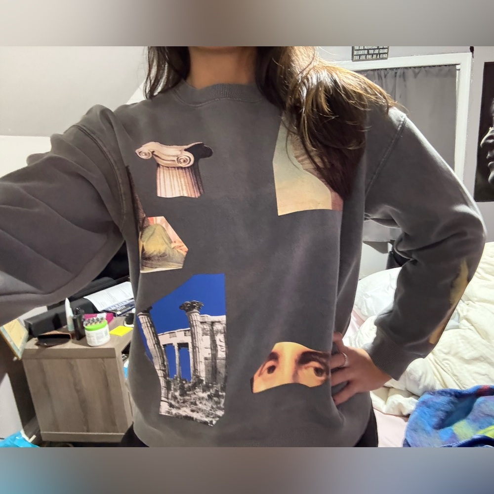 Zara graphic crew neck
